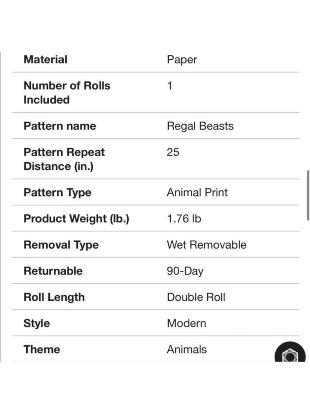 2 rolls Holden Wallpaper- Regal Beasts Sage Green Background, 56 sq ft, New!